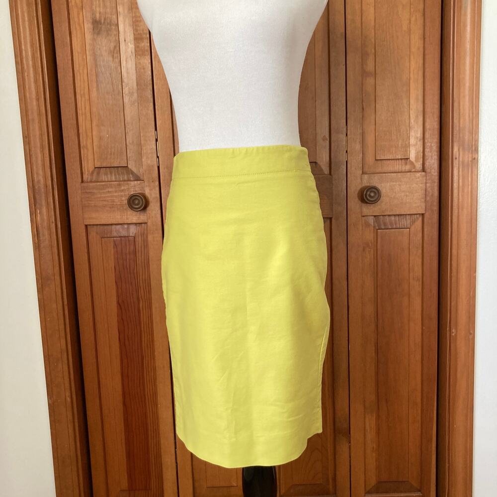 J. Crew Lime/Yellow “No. 2 Pencil” Skirt, Size 00